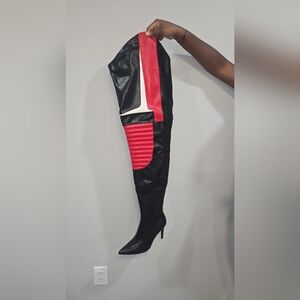 Stylish Black and Red Women's Boots